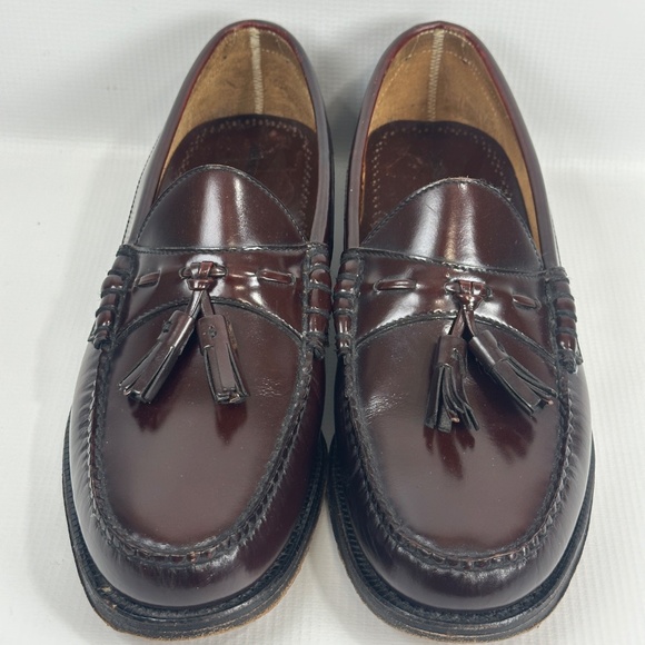 Johnston & Murphy Mens 10D Dress Shoe Oxblood Burgundy Tassel Loafers Leather main image 8